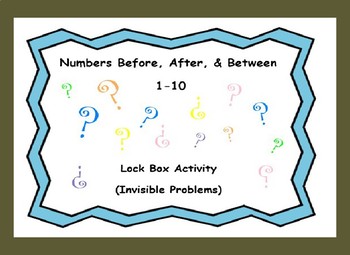 Preview of Identifying Numbers Before, After, & Between Numbers (1-10)-Lock Box Escape Room