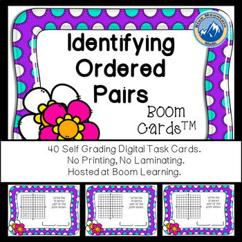 Preview of Identifying Ordered Pairs in the Coordinate Plane Boom Cards--Digital Task Cards