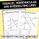 Identifying Parallel, Perpendicular, and Intersecting Line