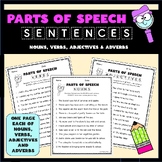 Identifying Parts of Speech - Nouns Verbs Adjectives & Adverbs