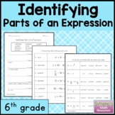 Identifying Parts of an Expression Worksheets 6th Grade 6.