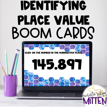 Preview of Identifying Place Value Boom Cards - Perfect for Distance Learning!
