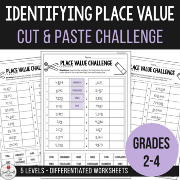 Preview of Identifying Place Value - Cut & Paste Worksheets