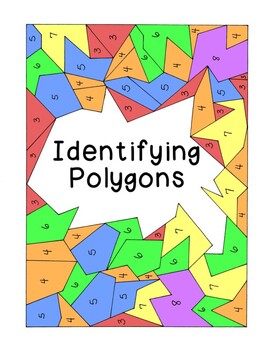 Preview of Identifying Polygons Coloring Activity Math Geometry PDF Distance Learning