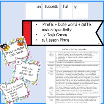 Prefix and Suffix Worksheets with Answers Set #1 - Digital Included