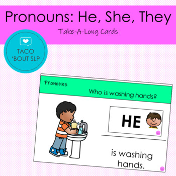 Preview of Pronouns: He, She, They Take-A-Long *INCLUDES BOOM DECK