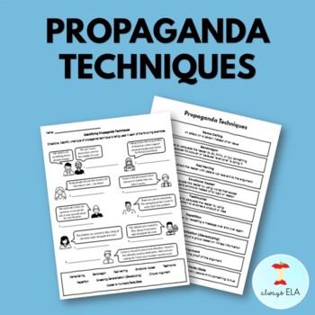 Preview of Identifying Propaganda Techniques Worksheet