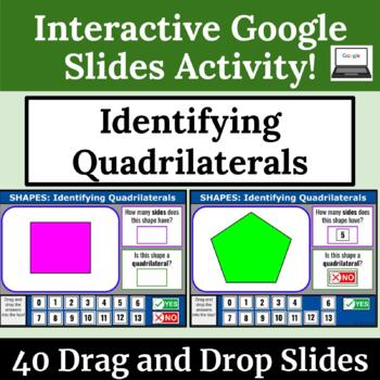 Preview of Identifying Quadrilaterals for Google Slides Shapes