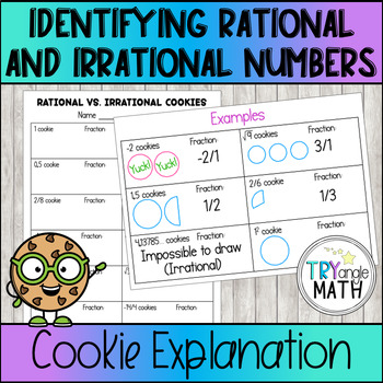 Preview of Identifying Rational and Irrational Numbers with Cookies