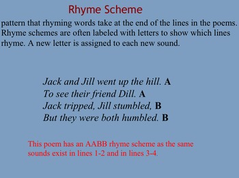 rhyme scheme examples