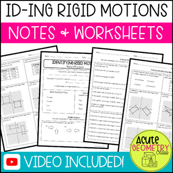 Preview of Identifying Rigid Transformations Guided Notes Lesson and Practice Worksheet