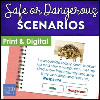 Preview of Identifying Safe & Unsafe Dangerous Scenarios for Social Skills & Autism Units