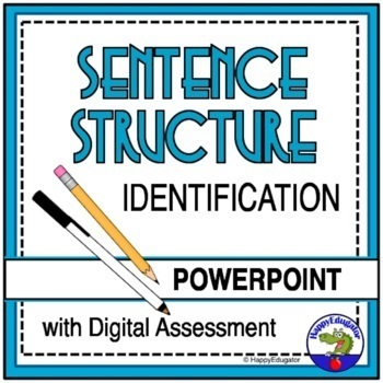 Preview of Identifying Sentence Structure PowerPoint TEST PREP and Digital Easel Assessment
