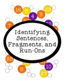 Identifying Sentences Fragments Run-ons Printable Activity