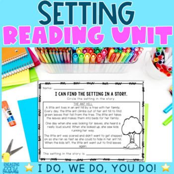 Preview of Identifying Setting In a Story Reading Unit | Digital & Printable