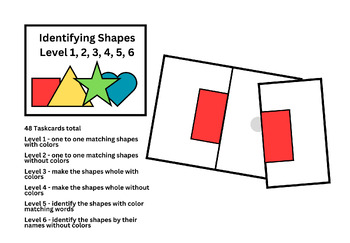 Preview of Identifying Shapes 6 Taskboxes