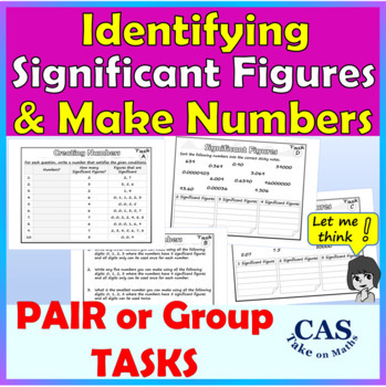 Preview of Identifying Significant Figures | Pair or Group Tasks| Tasks + Answers