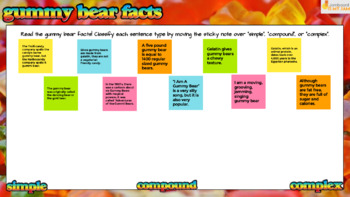 Preview of Identifying Simple, Compound, and Complex Sentences with Gummy Bear Facts