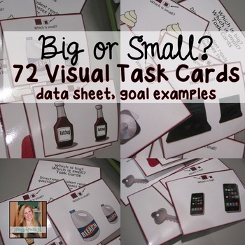 Preview of Identifying Size (Big and Small) Task Cards