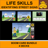 Identifying Street Signs Bundle Boom Cards Life Skills Saf