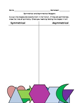 Preview of Identifying Symmetrical and Asymmetrical Polygons