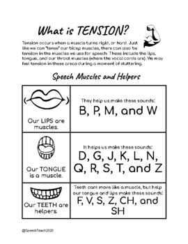 Preview of Identifying Tension Activities for Fluency/Stuttering