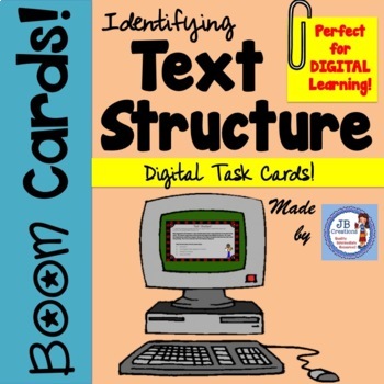 Preview of Digital BOOM Task Cards: Identifying Text Structure