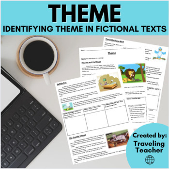 Preview of Identifying Theme in Fictional Texts - ELA Test Prep Skills, Reading Passages