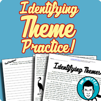 Preview of Identifying Themes Practice Pack!