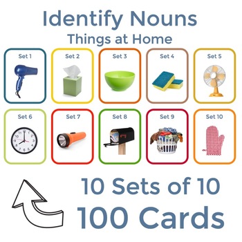 Identifying Things at Home Nouns Vocabulary | Printables and Interactive PDF