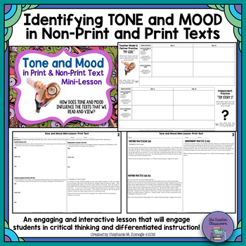 Preview of Tone and Mood Activities - Tone and Mood in Non-Print and Print Texts