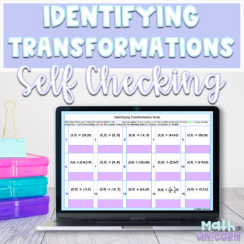 Preview of Identifying Transformation Rules | TEKS 8.10C | Self Checking Activity 