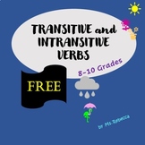 Identifying Transitive and Intransitive Verbs: Grades 8, 9, 10