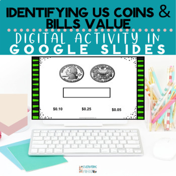 Preview of Identifying US Coin & Bills Value | Digital | Math | Google Slides