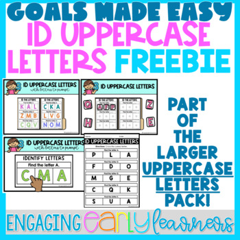 Preview of Identifying Uppercase Letters FREEBIE | Preview of Larger Uppercase Letters Pack