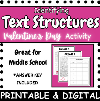 Preview of Identifying Valentine's Day Text Structures