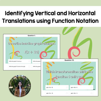 Preview of Identifying Vertical and Horizontal Translations using Function Notation