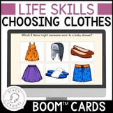 Life Skills BOOM CARDS™ Choosing Clothing Functional Speec