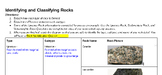 Identifying and Classifying Rock Diagram - Student Copy and Key
