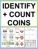 Identifying and Counting Coins Worksheets