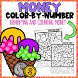 Identifying and Counting Money Color-By-Number Summer Themed