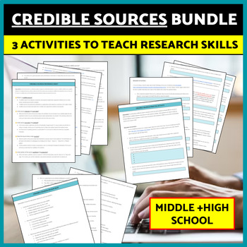 Preview of Identifying and Evaluating Credible Sources Bundle Teaching Research Skills Unit