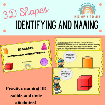 Preview of Identifying and Naming 3D Solid Shapes