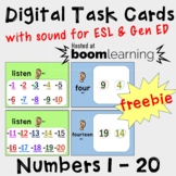 Identifying and Pronouncing Numbers 1-20 BOOM Cards Gen Ed