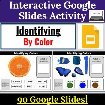 Preview of Identifying by Color for Special Education Google Slides REAL IMAGES