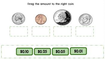 Preview of Identifying coins & amounts 