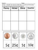 Identifying coins and their values 3M-MG 1