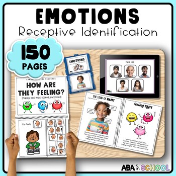 Preview of Identifying emotions autism - Emotions card with pictures with digital & more
