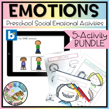 Preview of Identifying feelings and emotions 6-ACTIVITY Preschool Social Emotional