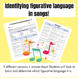 Identifying figurative language in song lyrics!